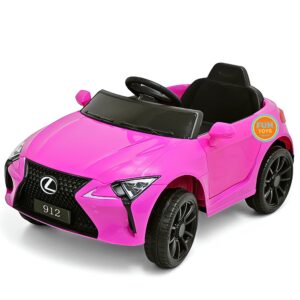 سيارة لكزس للأطفال كهربائية بلون وردي (Lexus car).