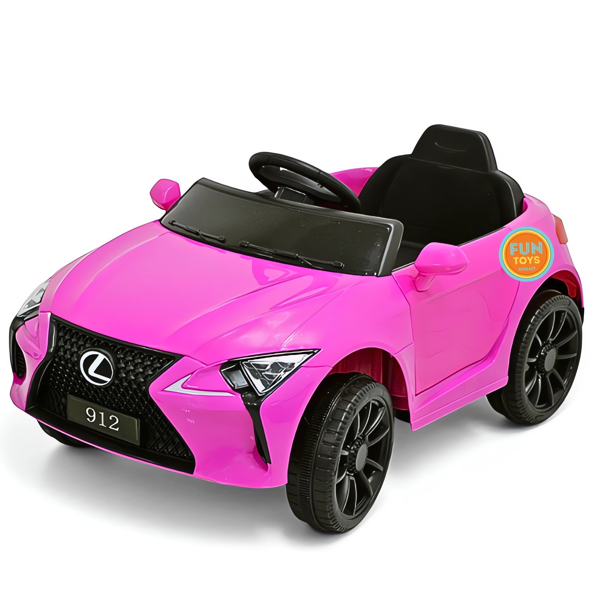 سيارة لكزس للأطفال كهربائية بلون وردي (Lexus car).